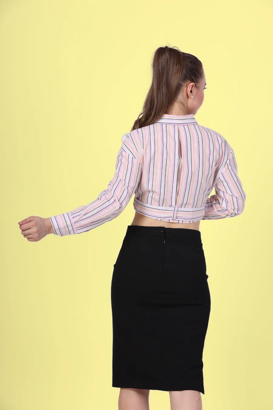 Belted Crop Shirt Sewing Pattern 'Fern'