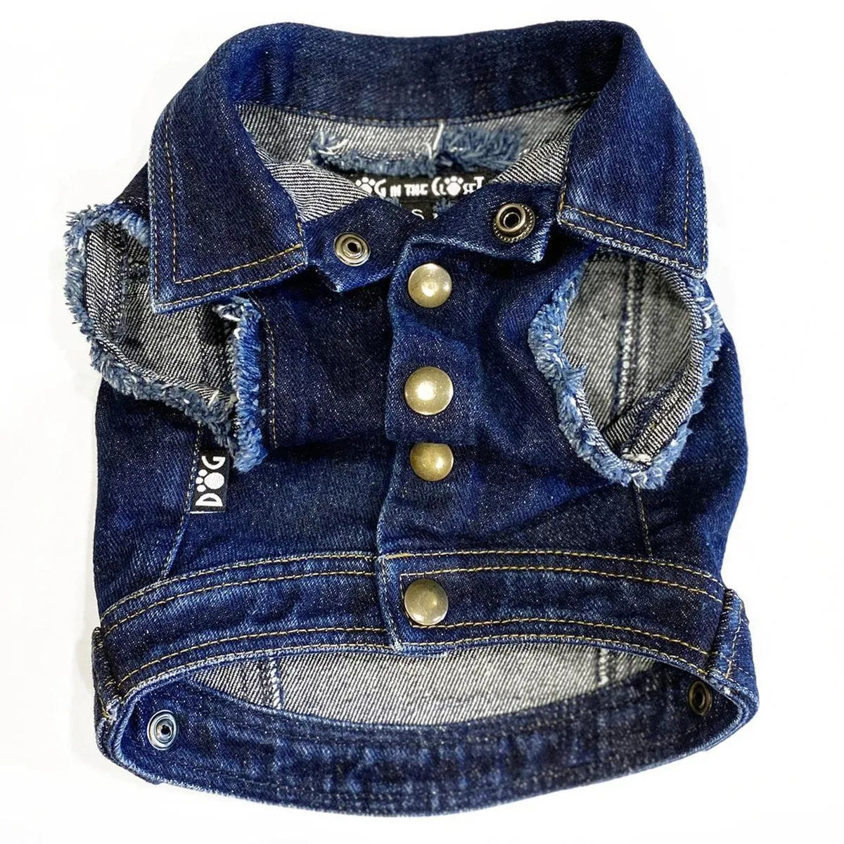 Custom Patriotic America Denim Dog Jacket
