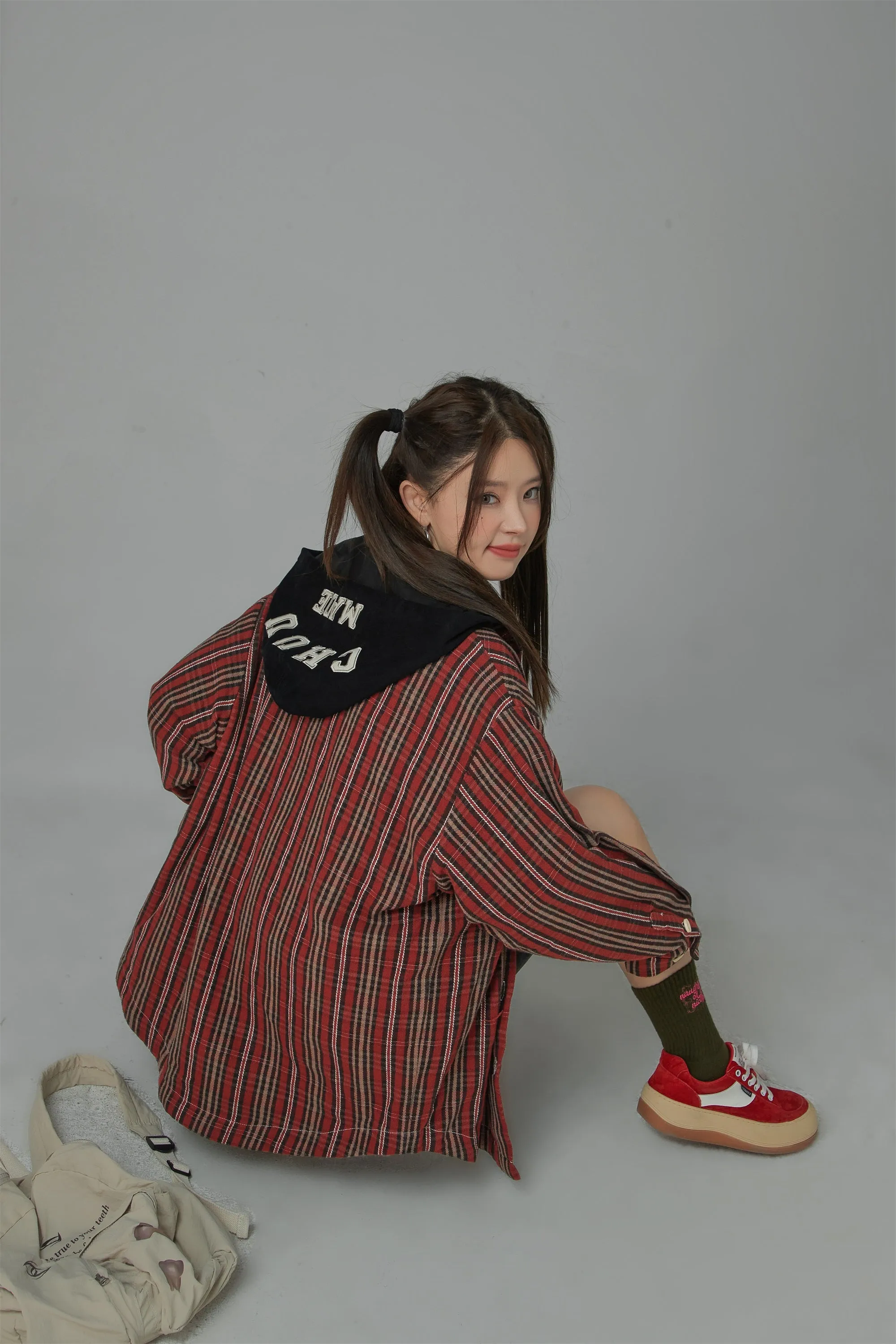 Easy Loving Me Vintage Check Hooded Shirt