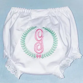 Initial Wreath with Bow Bloomer
