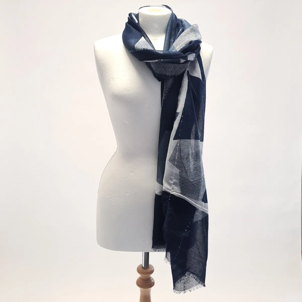 Multi Colour Block Pattern Scarf
