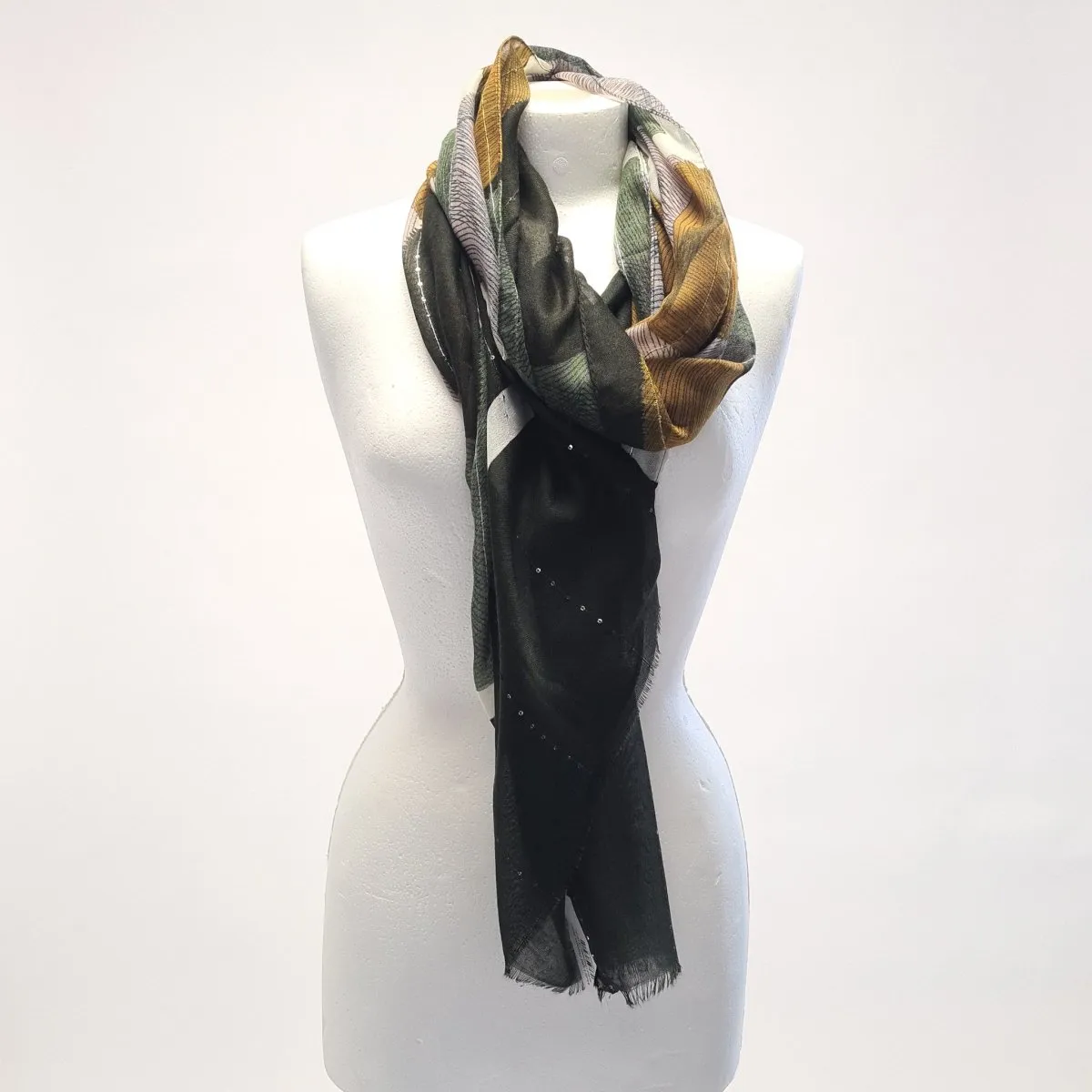 Multi Colour Block Pattern Scarf