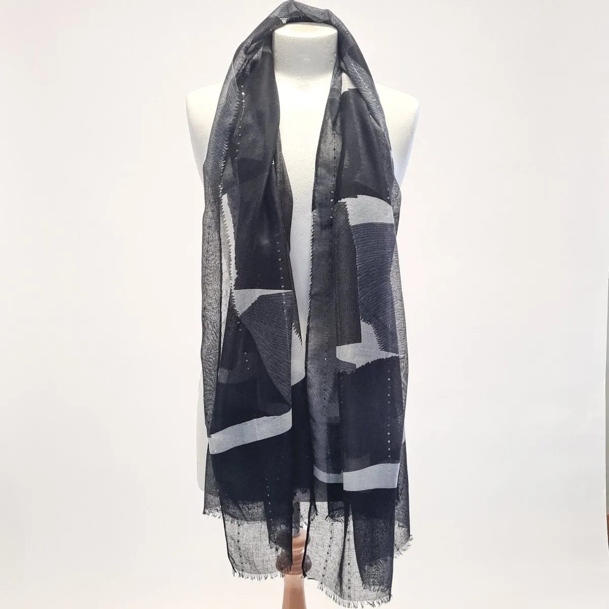 Multi Colour Block Pattern Scarf
